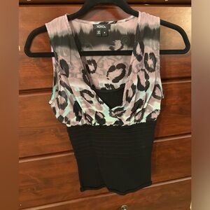 XOXO•Animal Print•Sexy Sleeveless Blouse